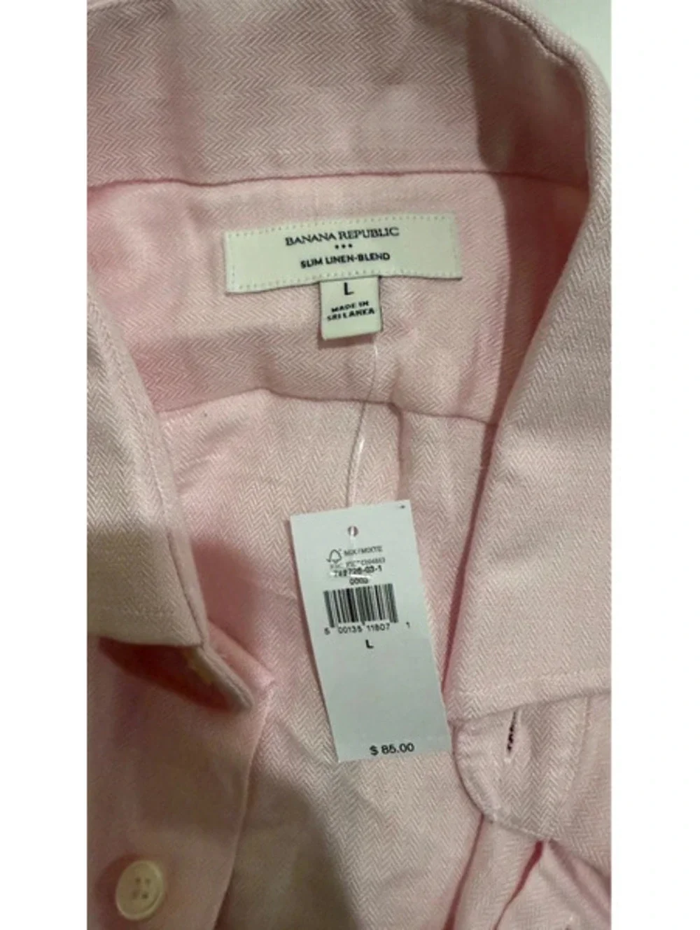Banana Republic Premium Linen Dress Shirt Lot 3 L Slim